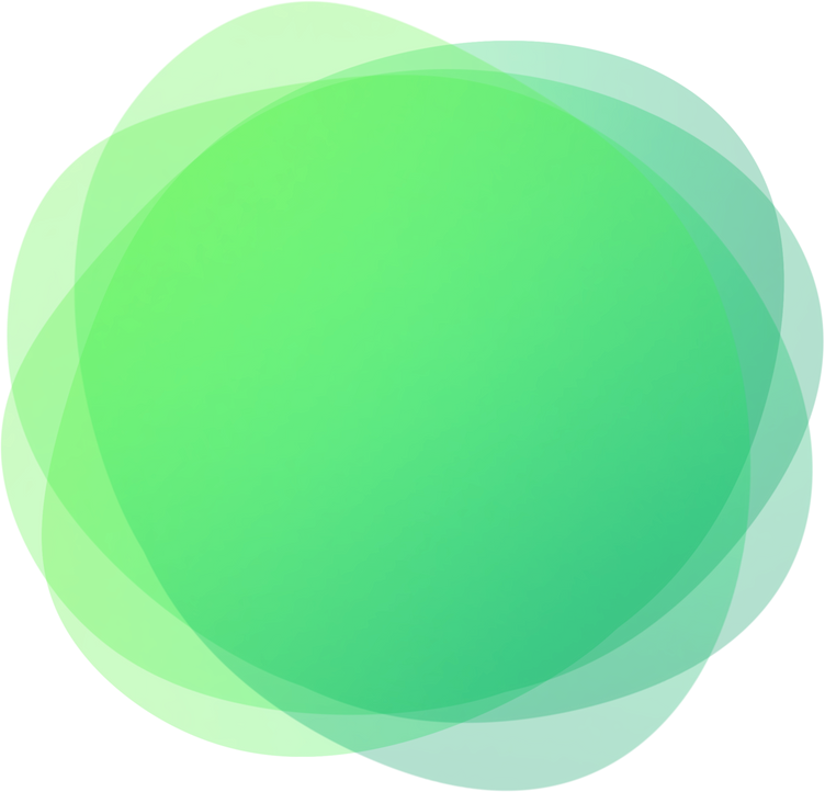 Green gradient blob